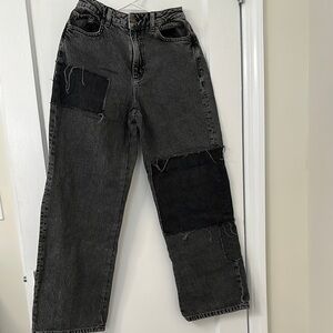Garage Black Patchwork Jeans